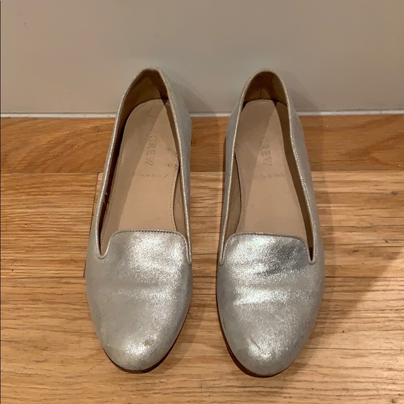 J.Crew 7.5 Metallic Silver Cleo Loafer - Picture 4 of 5